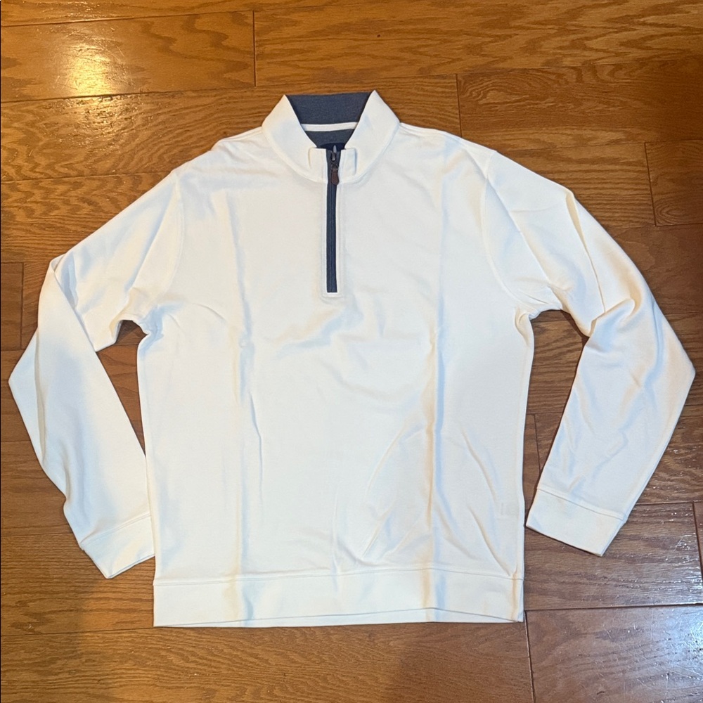 johnnie-O Sz M Cream Jersey Pullover